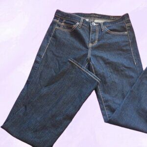 Calvin Klein women's womens skinny jeans denim in dark wash blue size 27/4.